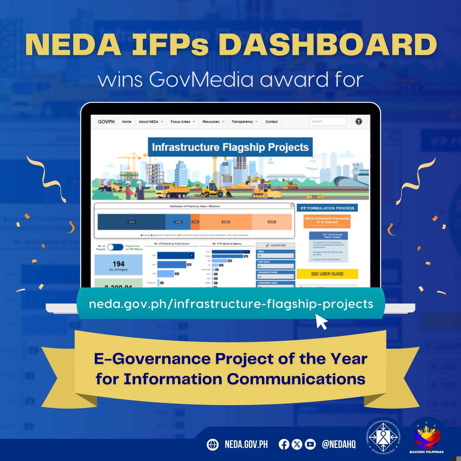 NEDA IFPs Dashboard Wins GovMedia 2024 Award